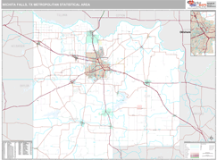 Wichita Falls Metro Area Digital Map Premium Style